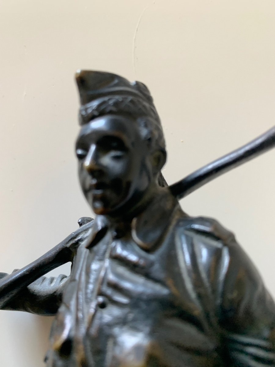 Bronze By Georges Omerth Scottish Soldier War 14 18-photo-1